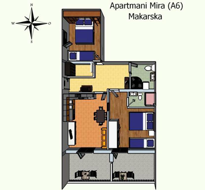 Apartments Mira Makarská Pokoj fotografie