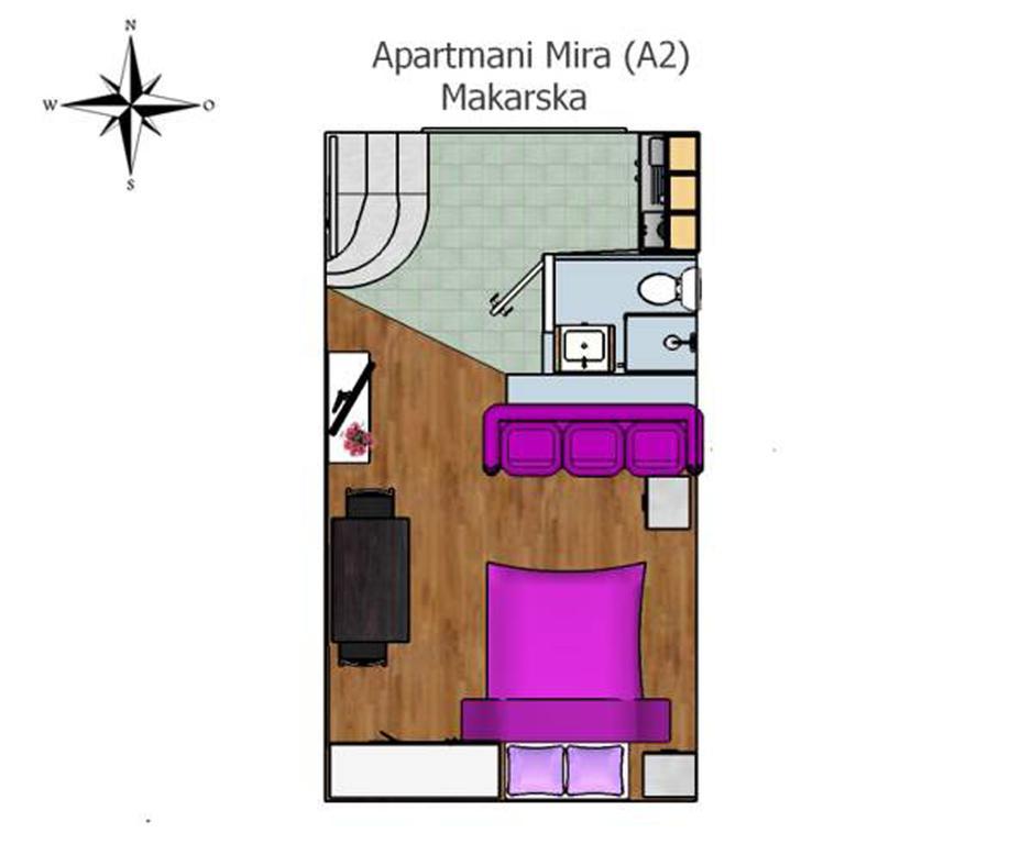 Apartments Mira Makarská Pokoj fotografie